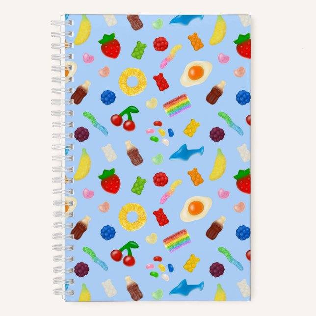 Carnet Amoureux de Gummies Bleu (Recto)