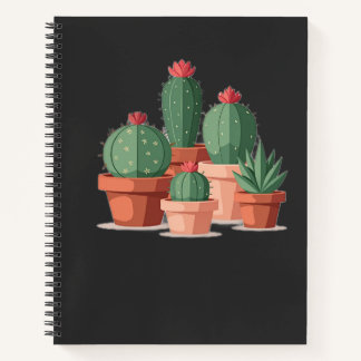 Carnet Amoureux des cactus en pot Boho