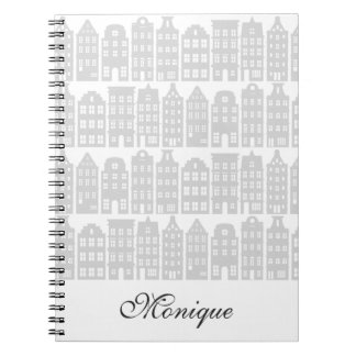 Carnet Amsterdam Canal Maisons Hollandais argent personna