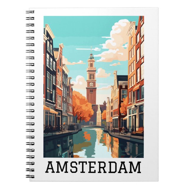 Carnet Amsterdam Pays-Bas Canal Travel (Devant)
