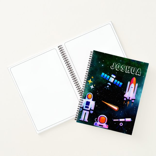 Carnet Amusant Astronaut Collage Sketch personnalisé (Intérieur)
