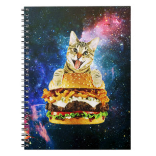 Carnet Amusant espace pour chat burger