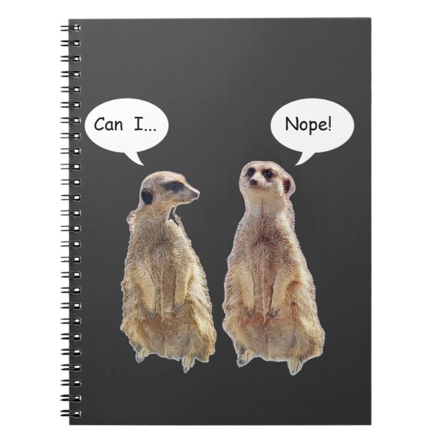 Carnet Amusant, mignon meerkats en conversation (Devant)