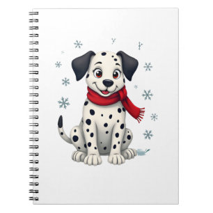 Carnet Amusement dalmate enneigé