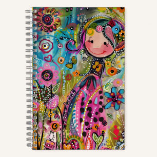 Carnet *~* AN1  Fantaisie Florale Fantaisiste FILLE Heure