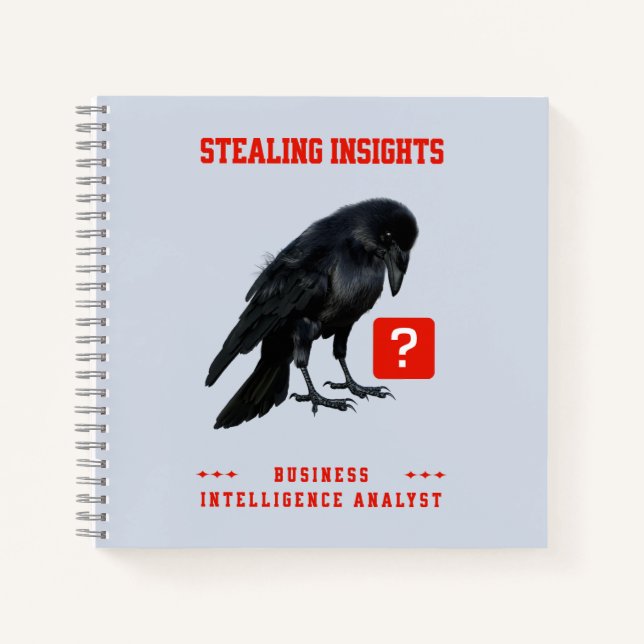 Carnet Analyste en intelligence d'affaires Crow (Devant)