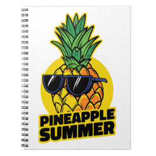 Carnet Ananas Ensoleillé : Vibrations Estivales avec Lune
