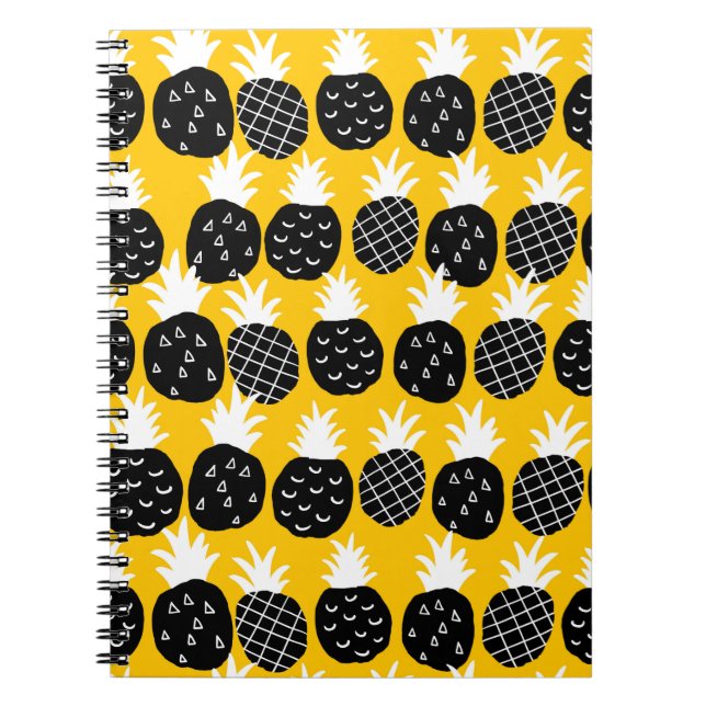 Carnet Ananas noir (Devant)