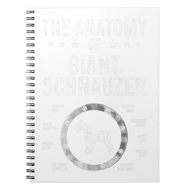 Carnet Anatomie de Giant Schnauzer Amoureux des chiens (Devant)