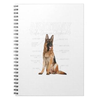 Carnet Anatomie D'Un Berger Allemand Drôle Mignonne Chien