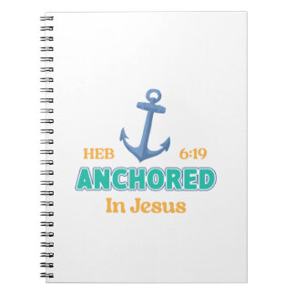 Carnet Anchored in Christ Notebook with Hebrews 6:19