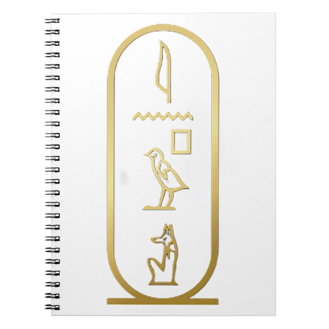 Carnet Ancien Anubis Cartouche égyptien (Devant)