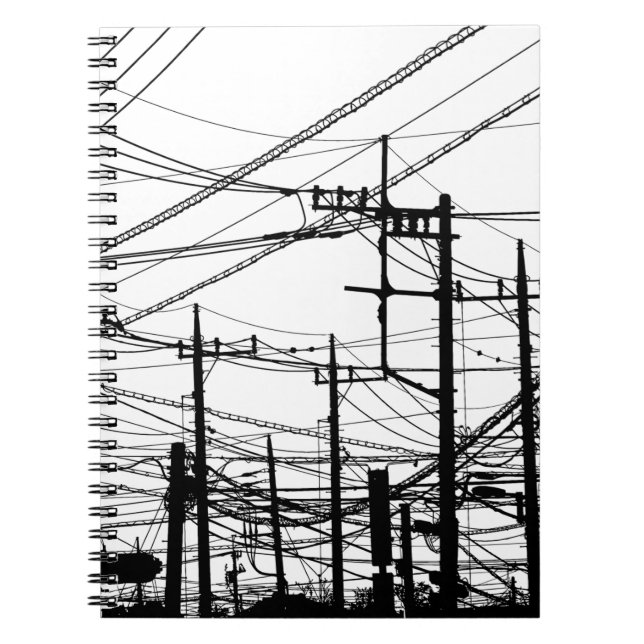 Carnet Ancien téléphone et lignes électriques (Devant)