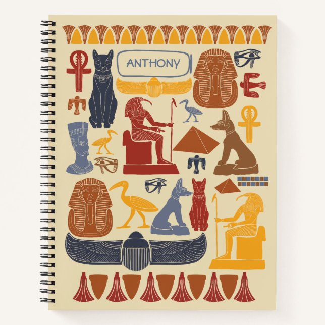Carnet Ancienne Egypte Collage de graphismes égyptiens (Devant)