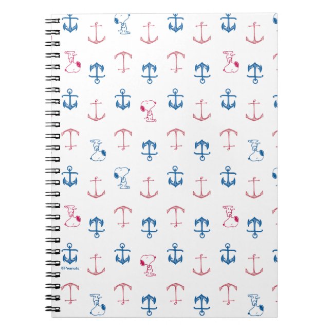 Carnet Ancre nautique Snoopy Motif (Devant)