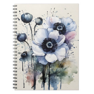 Carnet Anémone - Fleurs aquarelle