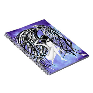 Carnet Ange déchu gris & bleu