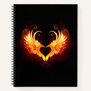 Carnet Angel Fire Heart with Wings