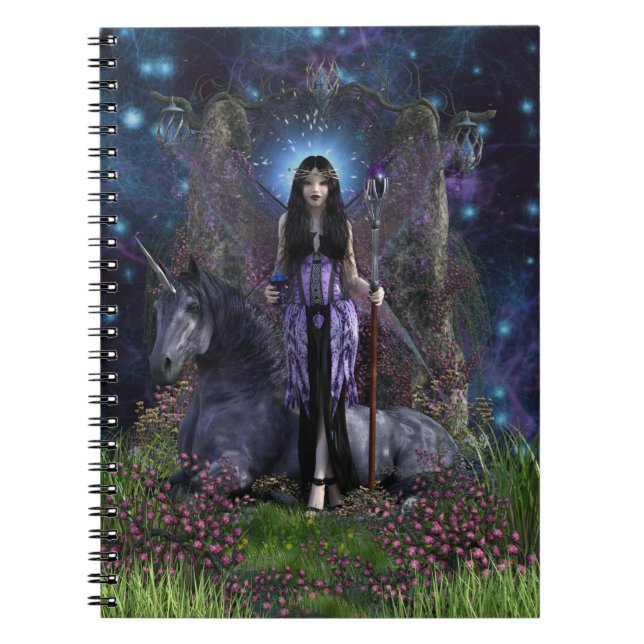 Carnet Angel gothique et Unicorne (Devant)