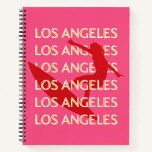Carnet Angeles Travel Art, Californie, Travel Art, rose