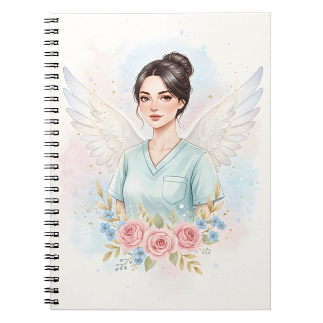 Carnet Anges en blouse blanche  (Devant)