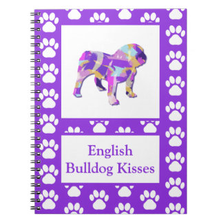 Carnet Anglais Bulldog migte animal de compagnie Silhouet