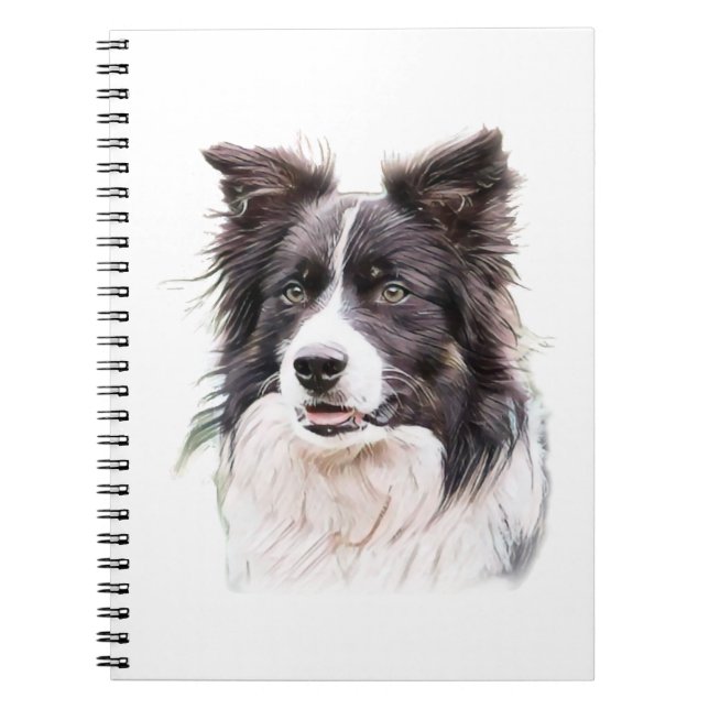 Carnet Animal de chien de Collie Frontière (Devant)