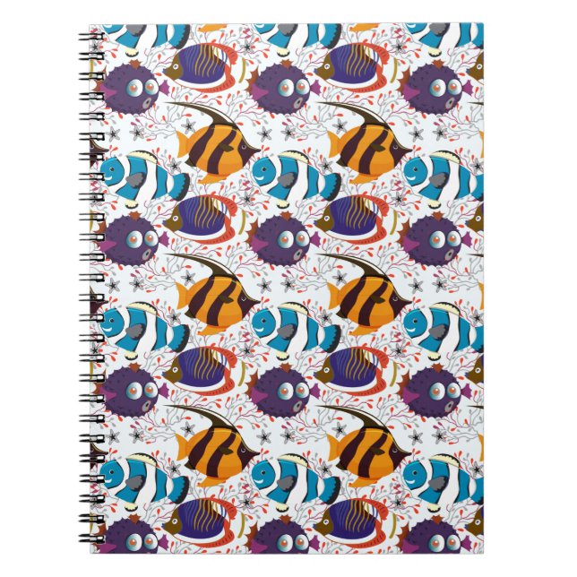 Carnet Animaux aquatiques motif | vie sous-marine océan 4 (Devant)