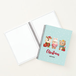 Carnet Animaux de Noël en tenue festive