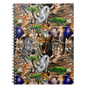 Carnet Animaux sauvages de la Savane africaine