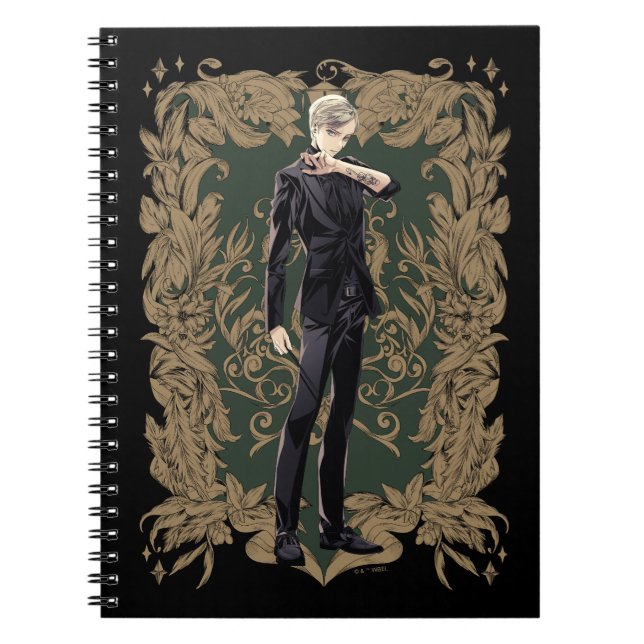 Carnet Anime Draco Malfoy Cadre Ornate (Devant)