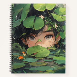 Carnet Anime Girl in Pond