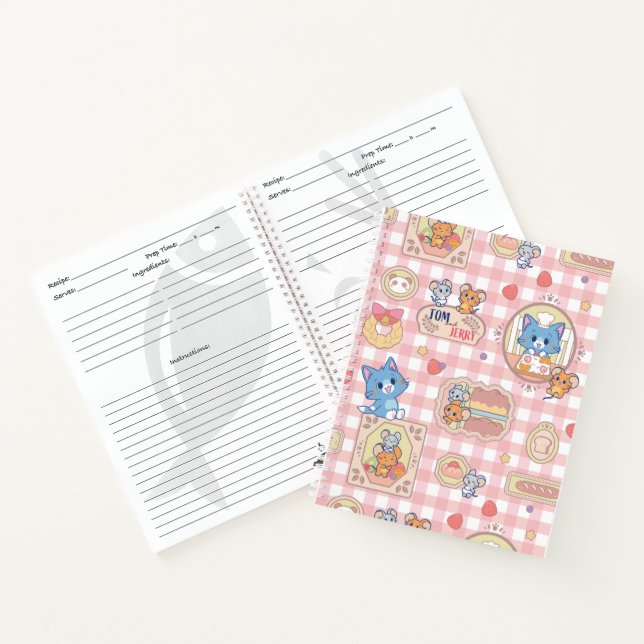 Carnet Anime Tom et Jerry Motif de boulangerie (Intérieur)