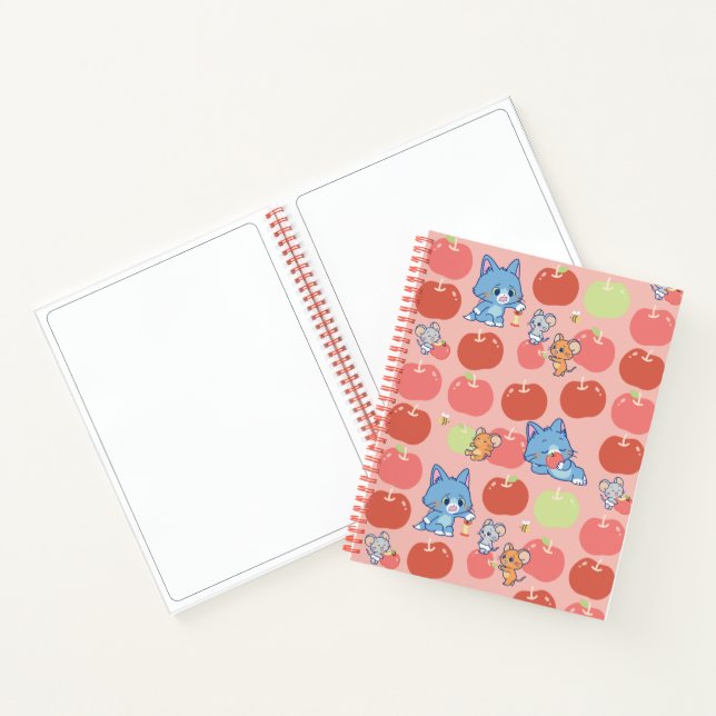 Carnet Anime Tom, Jerry et Tuffy Apple Motif (Intérieur)