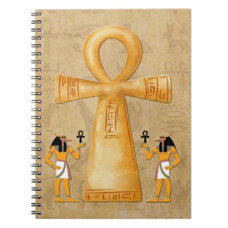 Carnet Ankh Key Of Life On Hieroglyph Notebook