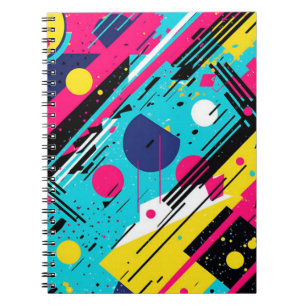 Carnet Années 80 Motif géométrique rétro