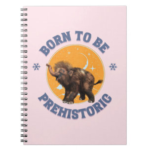 Carnet Anniversaire de bébé mammouth préhistorique drôle