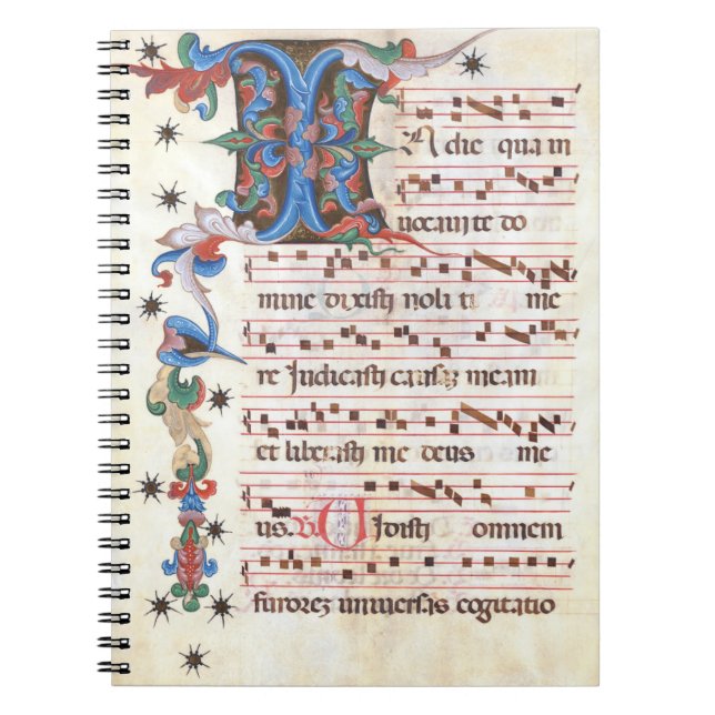 Carnet Antiphon Gregoriant Chant Manuscrit médiéval (Devant)