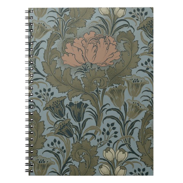 Carnet Antique Fleur Morris Jardin Fond d'écran Floral (Devant)