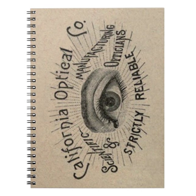 Carnet Antiquité des yeux Publicité optique (Devant)