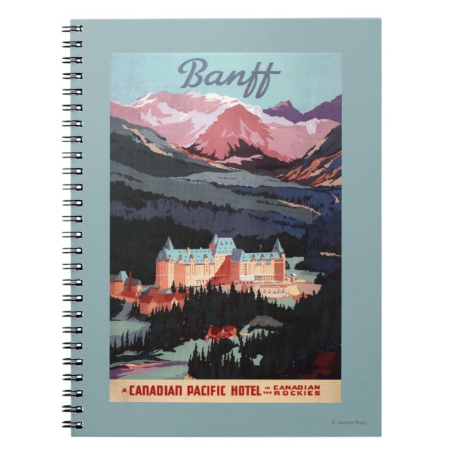 Carnet Aperçu de l'affiche de l'hôtel Banff Springs (Devant)