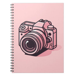 Carnet Appareil photo numérique reflex tendance rose pers