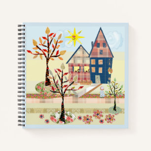 Carnet Applique, maisons, village