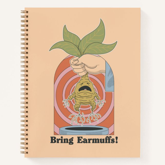 Carnet "Apportez des cache-oreilles !" Graphisme hurleur  (Devant)