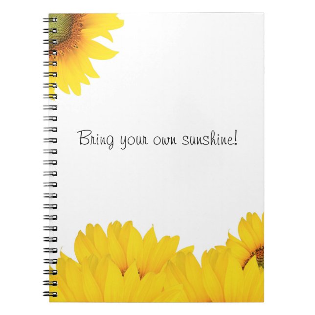 Carnet Apportez vos propres tournesols (Devant)