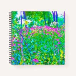 Carnet Aqua Blue Impressionistic Garden Paysage