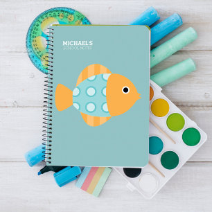 Carnet Aqua cool et poisson orange