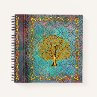 Carnet Aqua et Arbre d'or de la vie Tome antique