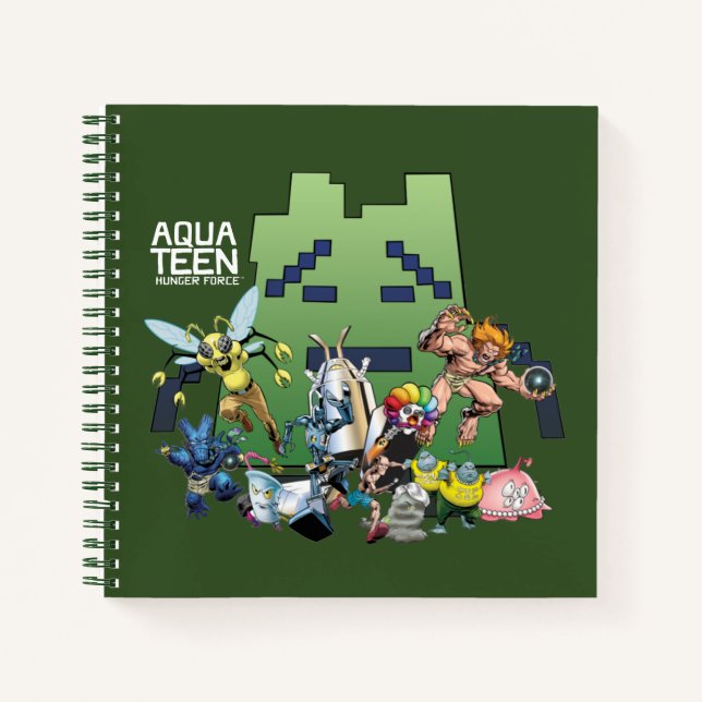 Carnet Aqua Teen Hunger Force Villains (Devant)