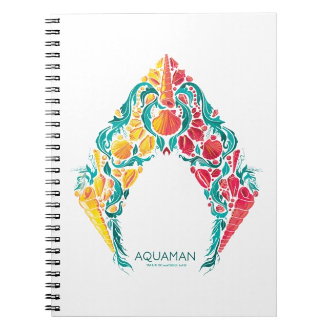 Carnet Aquaman | Logo Aquaman & Mera sur le thème du coqu (Devant)